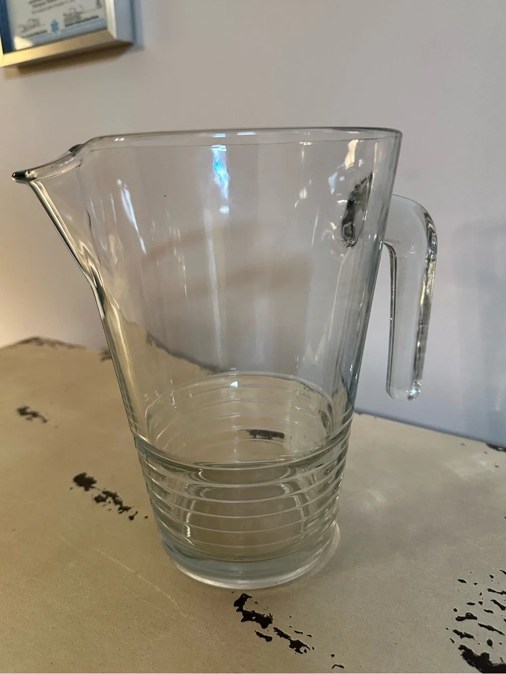 IKEA Clear Glass Pitcher with Handle. By Henrik Preutz